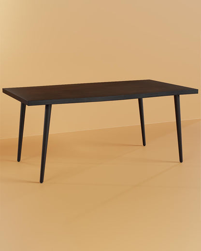 Spacious Black Crater Dining Table