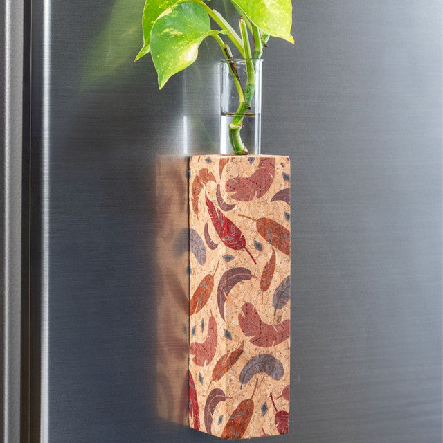 Leafy Cork Magnetic Planter Vase | Plant Not Included