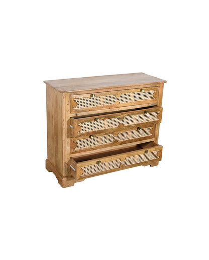 Spacious Brown Carter Four Drawer Dresser | 43 x 18 x 36 inches