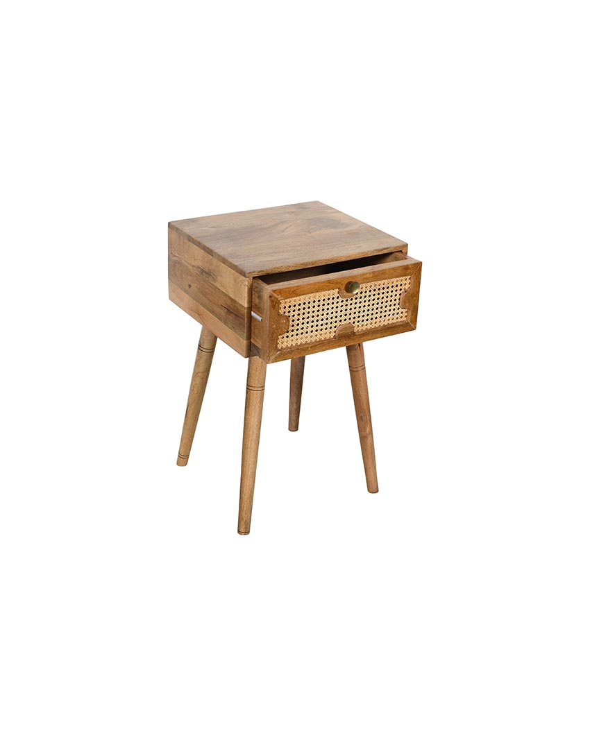 Sleek Brown Carter Side Table | 20 x 18 x 32 inches