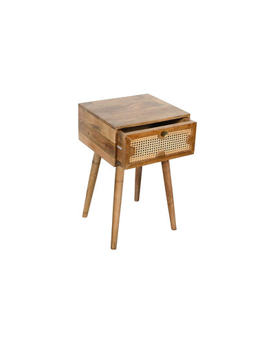 Sleek Brown Carter Side Table | 20 x 18 x 32 inches