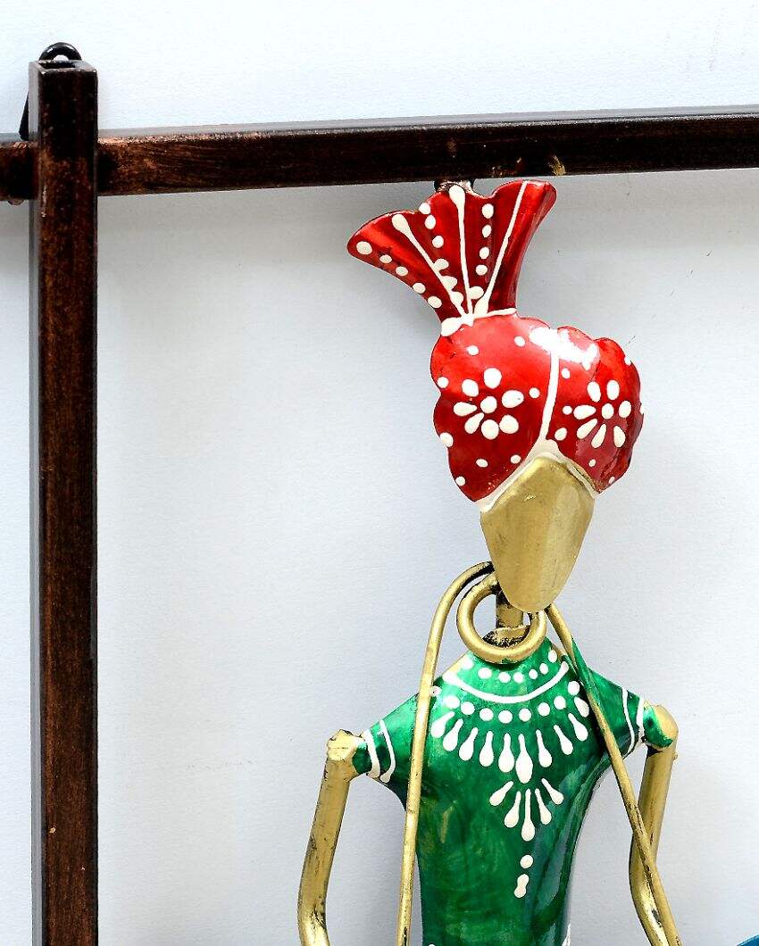 Attractive Multicolor Metal Decorative Sardar Mini Frame | 19 x 2 x 11 inches