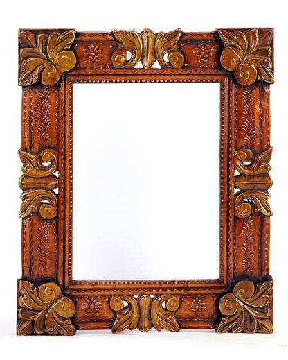 Mdf Hand Carving Copper Color Wall Hanging Showpiece Frame | 16 x 2 x 19 inches