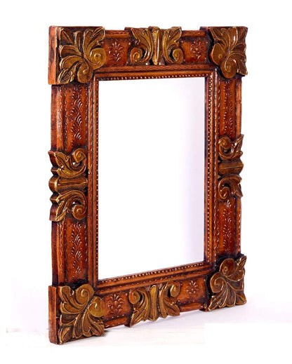Mdf Hand Carving Copper Color Wall Hanging Showpiece Frame | 16 x 2 x 19 inches