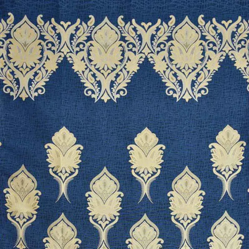 Blue Royal Jute Curtains | 7ft | Set of 2 Default Title