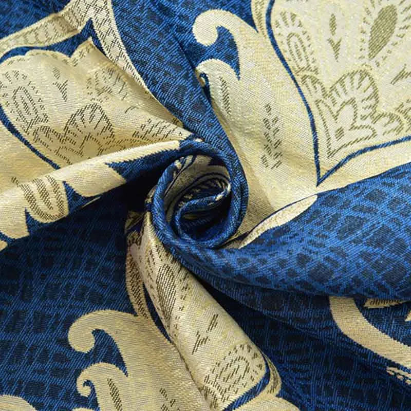 Blue Royal Jute Curtains | 7ft | Set of 2 Default Title