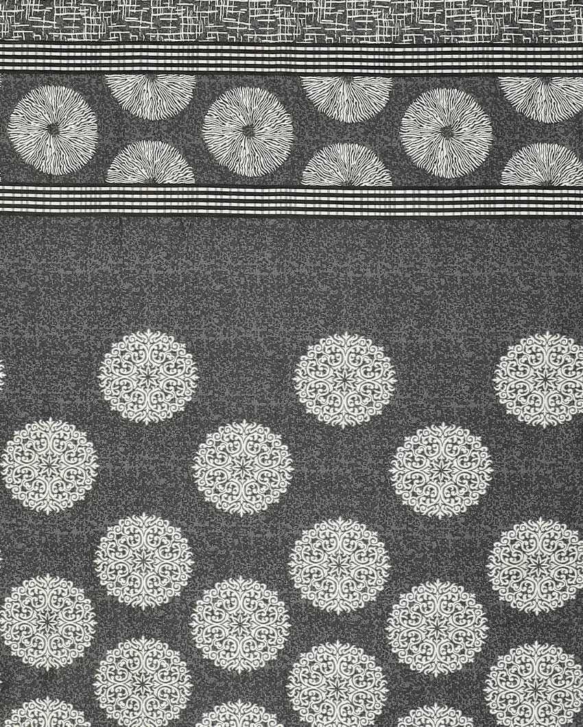 Distinctive Royal Grey Polyester Jute Curtains | Pack of 2 Pieces