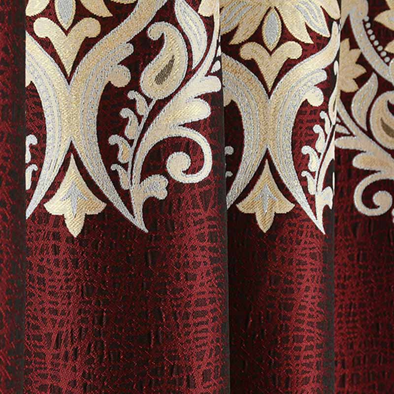 Maroon Royal Jute Curtains  | Set of 2 | 5 ft, 9 ft