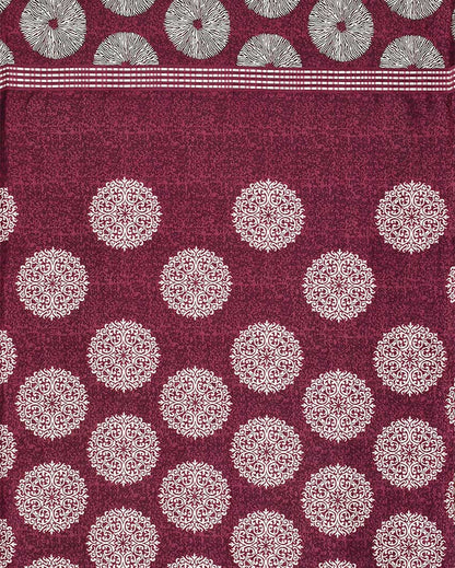 Opulent Royal Pink Polyester Jute Curtains | Pack of 2 Pieces