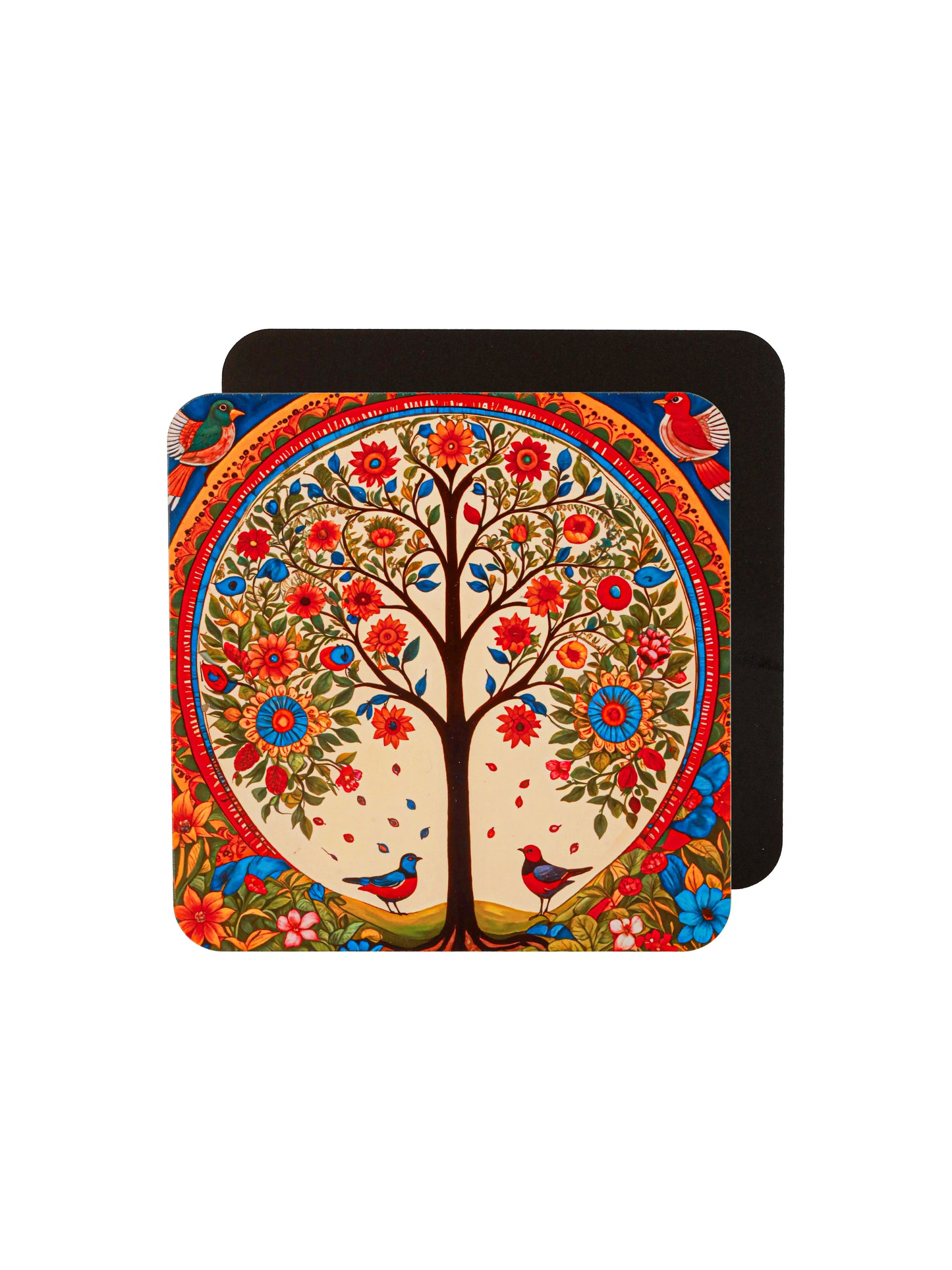 The Beauty of Nature Wooden Coasters | Set of 6 | 4 x 4 inches