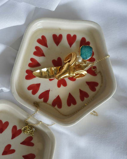 Stoneware Heart Tray | 4 inches