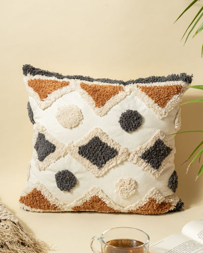 Tufted Cotton Cushion Cover | 18 x 18 inches