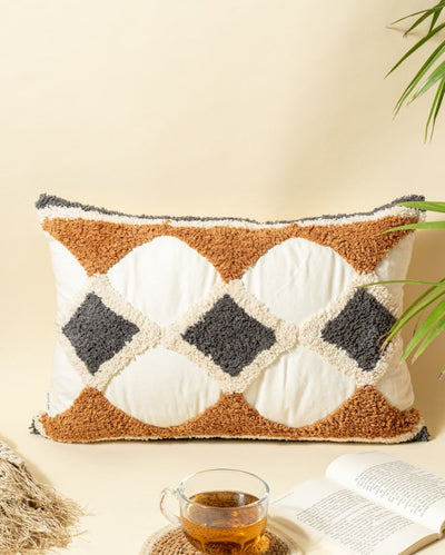 Diamond Boho Cotton Cushion Cover | 18 x 24 inches