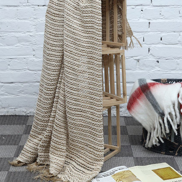 Handwoven Natural Throw | 56 x 79 inches