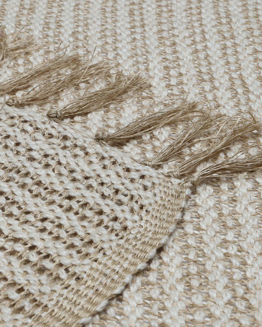 Handwoven Natural Throw | 56 x 79 inches