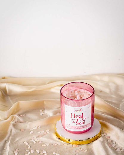 Heal Your Soul Crystal Candle Spiritual Healing with Crystals | 22.86 x 20.32 cm / 9 x 8 inches