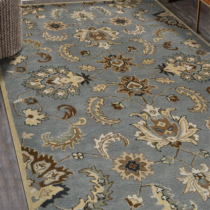 Floral Pattern Fit Hand Tufted Carpet | 8 x 5 Feet