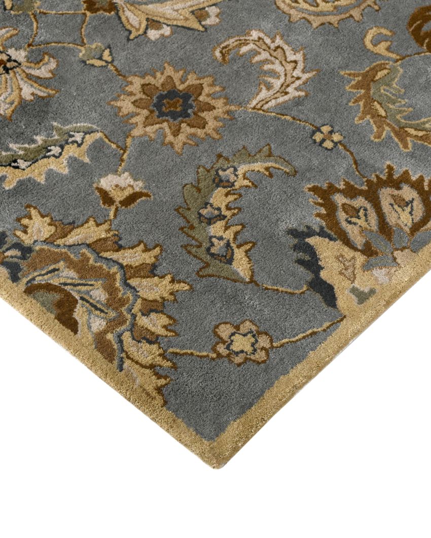 Floral Pattern Fit Hand Tufted Carpet | 8 x 5 Feet