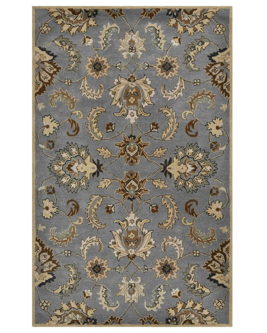 Floral Pattern Fit Hand Tufted Carpet | 8 x 5 Feet