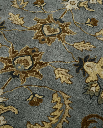 Floral Pattern Fit Hand Tufted Carpet | 8 x 5 Feet