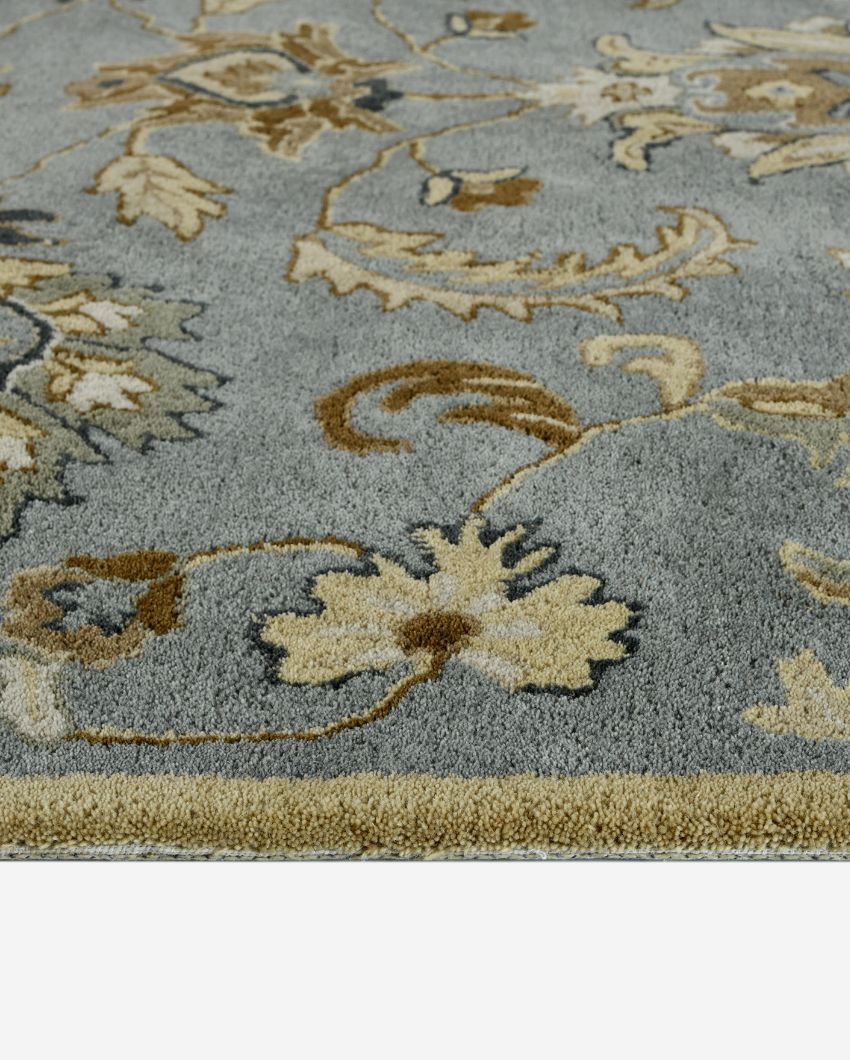 Silver Wool Hand Tufted Carpet Rug | 10 x 8 Feet