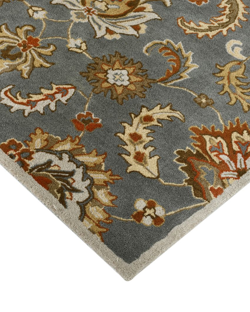 Floral Pattern Fit Hand Tufted Carpet | 8 x 5 Feet