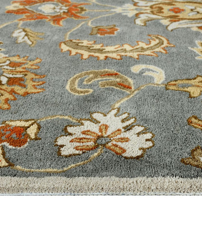 Floral Pattern Fit Hand Tufted Carpet | 8 x 5 Feet