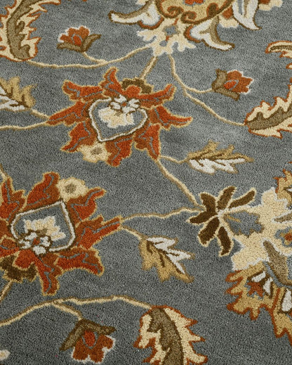 Floral Pattern Fit Hand Tufted Carpet | 8 x 5 Feet