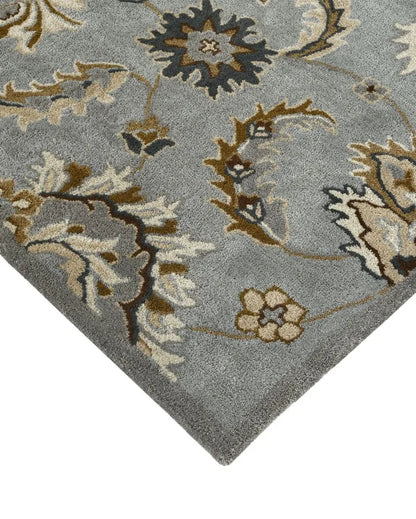 Iron Floral Pattern Hand Tufted Carpet