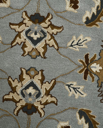 Iron Floral Pattern Hand Tufted Carpet