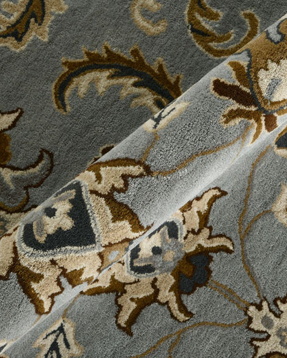 Iron Floral Pattern Hand Tufted Carpet