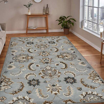 Iron Floral Pattern Hand Tufted Carpet