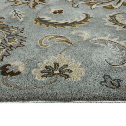 Iron Floral Pattern Hand Tufted Carpet