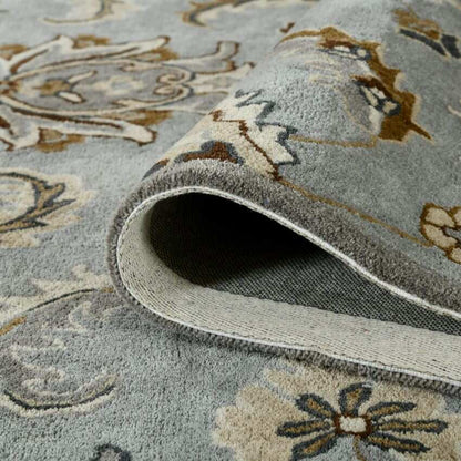 Iron Floral Pattern Hand Tufted Carpet