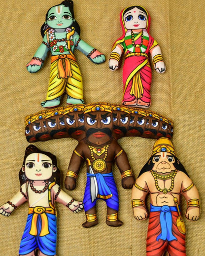 Divine Stitched Cotton Ram Showpiece | Pack of 5