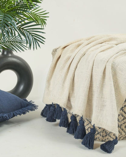 Luxurious Cotton Throw Blanket for Cozy Comfort | 152 x 127 cm / 60 x 50 inches