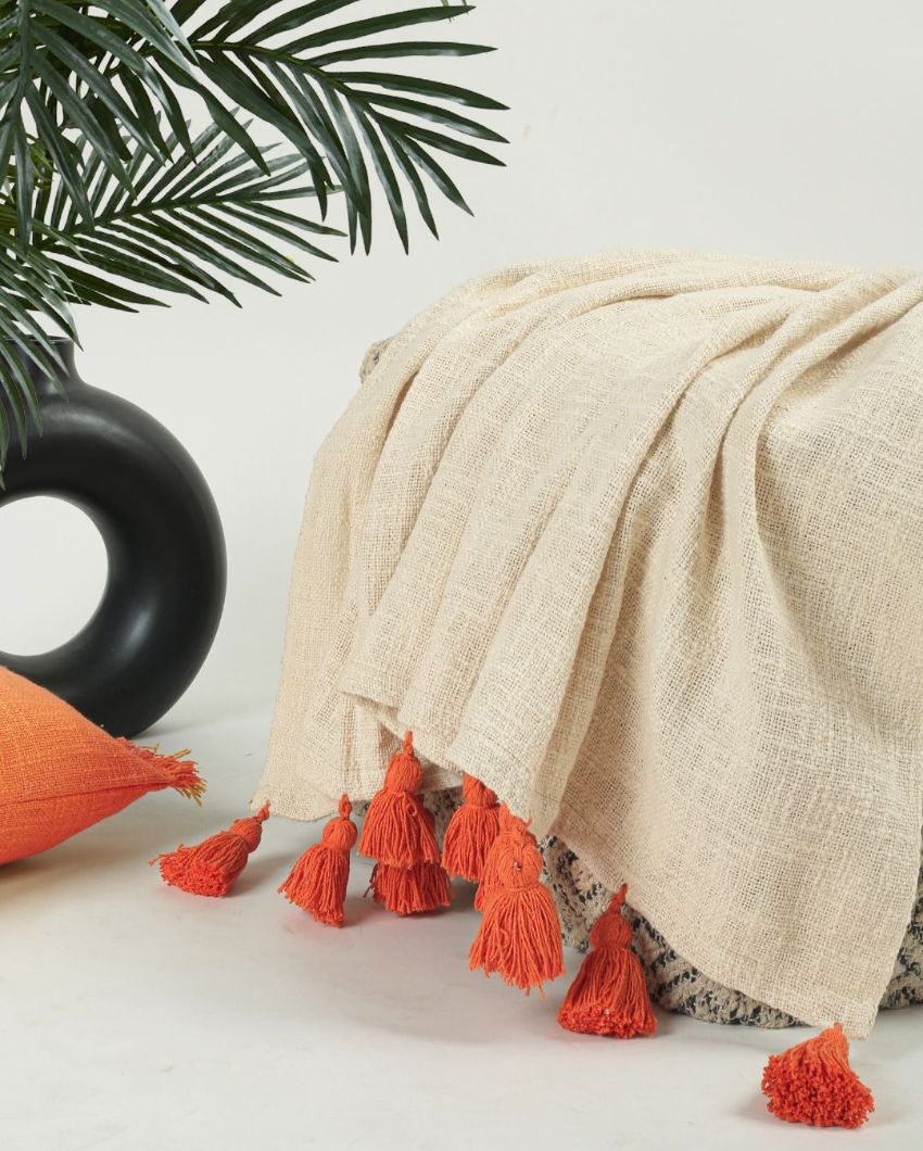 Luxurious Cotton Throw Blanket for Cozy Comfort | 152 x 127 cm / 60 x 50 inches