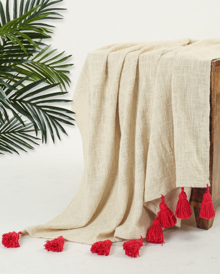 Luxurious Cotton Throw Blanket for Cozy Comfort | 152 x 127 cm / 60 x 50 inches