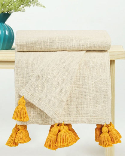 Luxurious Cotton Throw Blanket for Cozy Comfort | 152 x 127 cm / 60 x 50 inches