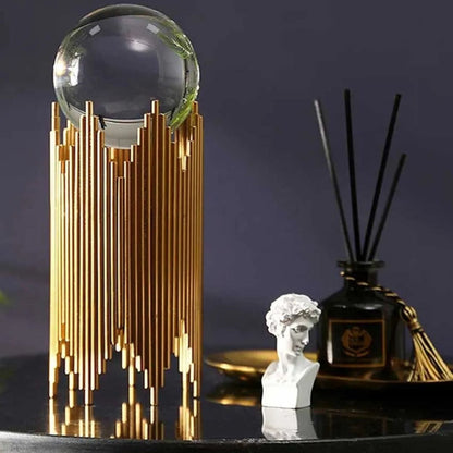 Decorative Crystal Modern Luxury Golden Metal Stand