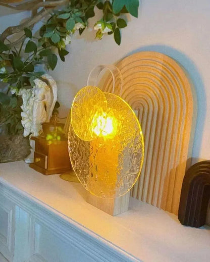 Water Wave Led Rotation Ambient Wooden Night Light