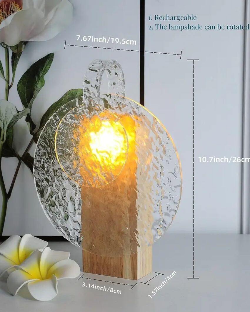 Water Wave Led Rotation Ambient Wooden Night Light