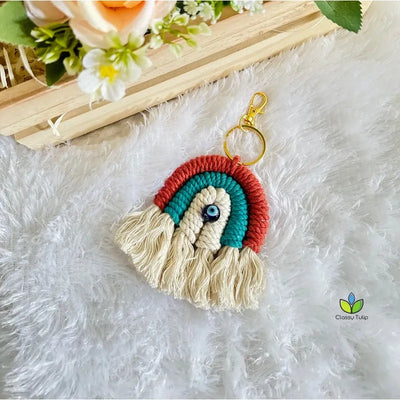 Rainbow Evil Eye Key Chain For Bags - Dusaan