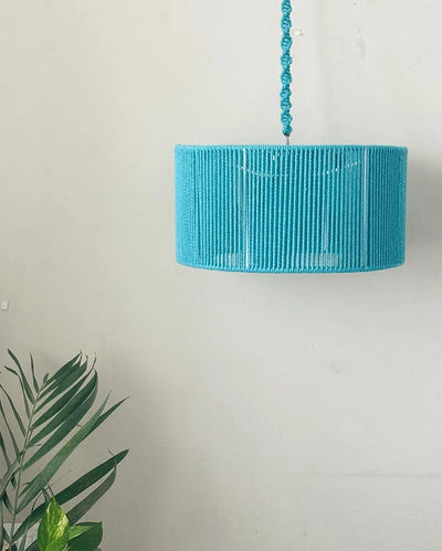 Teal Cotton Pendant Lamp - Dusaan