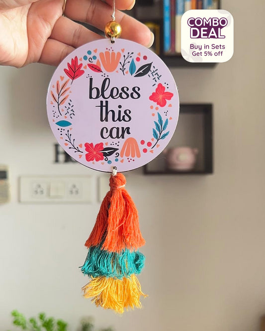 Cotton MDF Car Hanging Charm