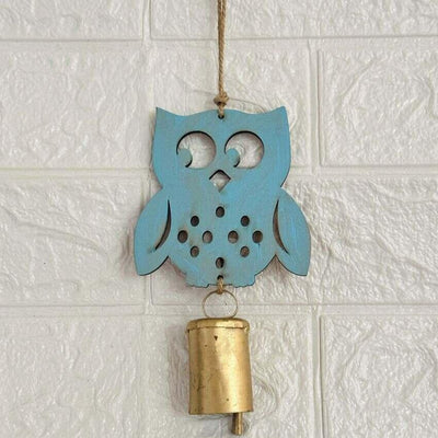 Farmhouse MDF Owl Bell Hanging