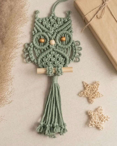 Whimsical Baby Owl Wall Hanging | 10 x 5 inches