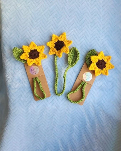 Charming Yellow Sunflower Bookmark | Set of 2 | 8 x 2 inches
