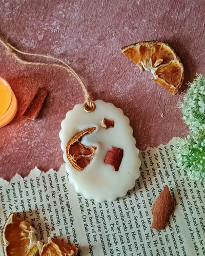 Sweet and Spicy Cinnamon Fragrance Oval Scented Wax Sachet