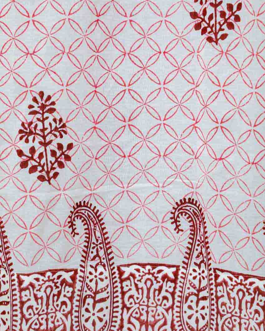 Bunz’s Red Bangles Hand Block Printed Door Curtain | 7 X 4 Ft